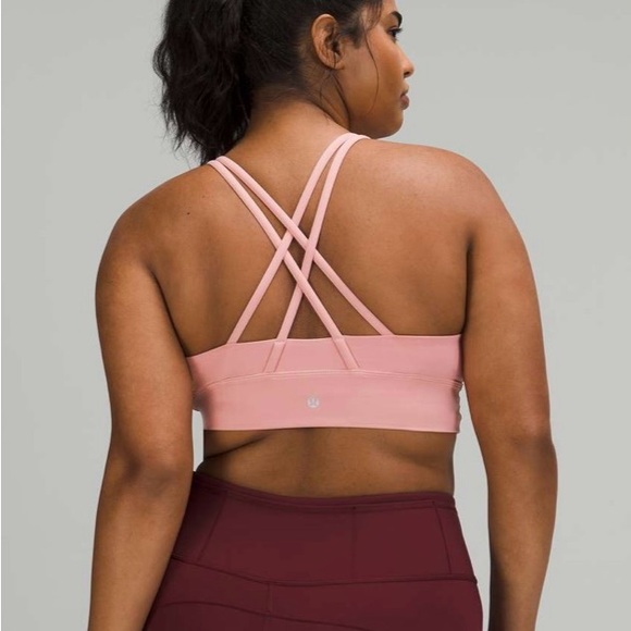 Lululemon NWT Energy Bra Longline Pink Puff Color Size 10 B/D